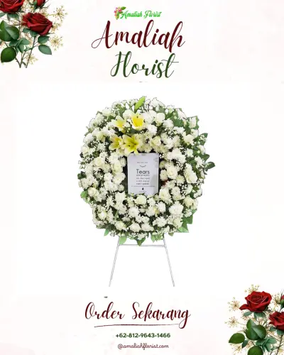 Krans Bunga Duka Cita di Baringin Jaya